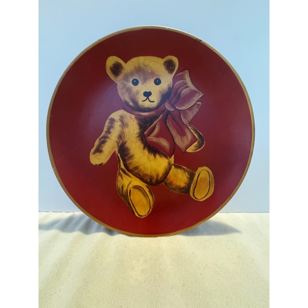 Raymond Waites Bear w/Red Bow Decorative Plate 10.25" Toyo Trading Co